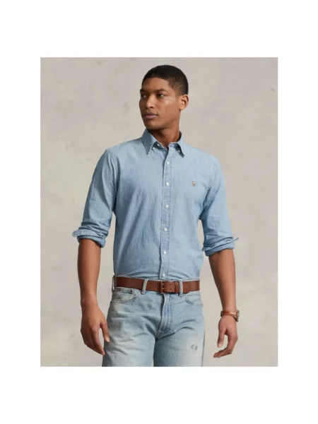 Polo Ralph Lauren Koszula jeansowa Custom Fit niebieski