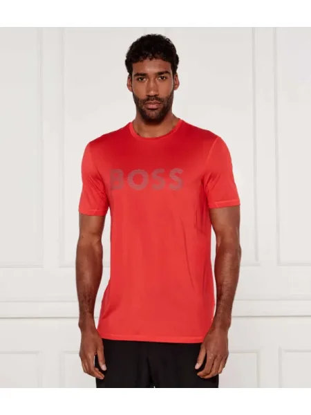 BOSS GREEN Tricou Tee Active | stretch roșu