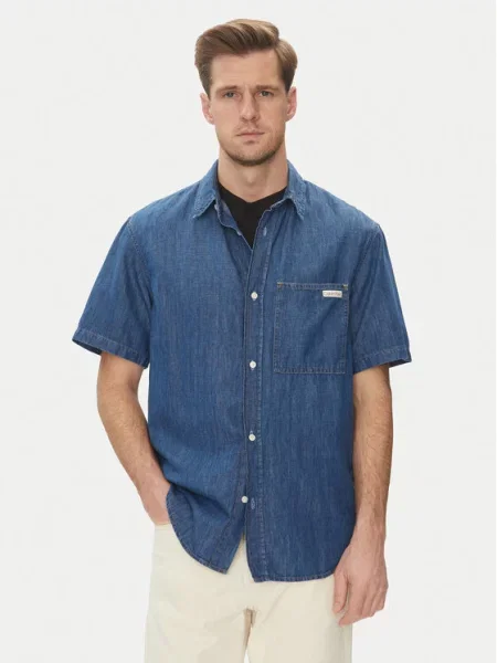 Calvin Klein Jeans džínová košile modrá