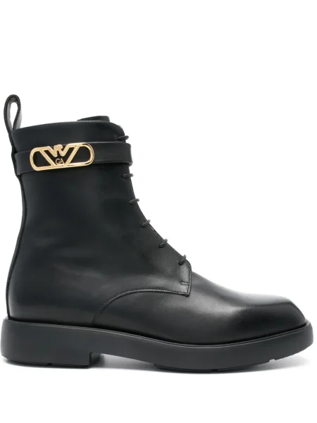 Botine Emporio Armani din piele negru
