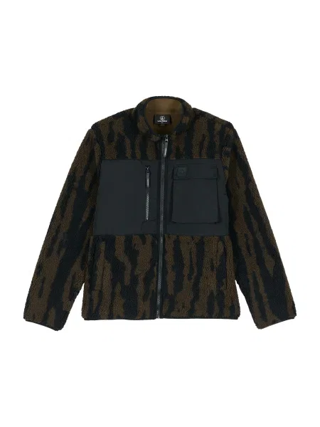 Volcom Jachetă fleece STORM STONE verde închis negru