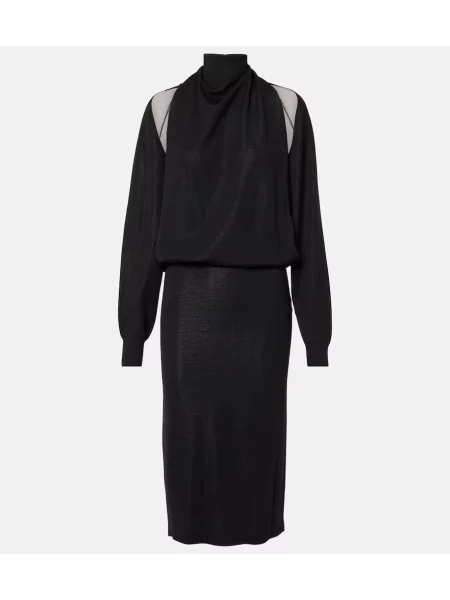 Rochie midi Alaïa până la genunchi de costum negru
