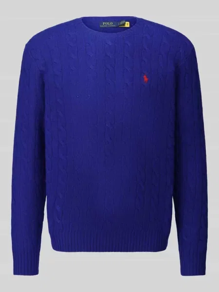 Sweter o kroju regular fit z mieszanki wełny i kaszmiru Polo Ralph Lauren niebieski