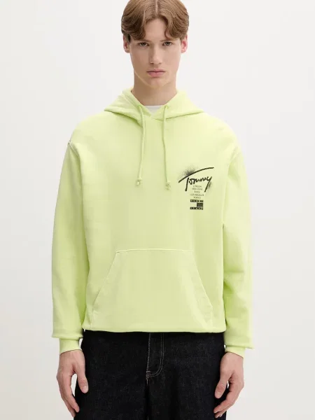 Tommy Jeans bluza z kapturem zielona