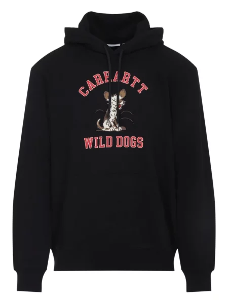 Hanorac cu glugă Carhartt Wip cu imagine negru