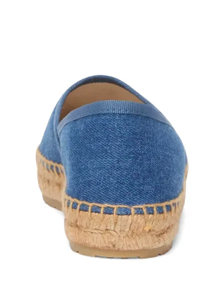 Espadrile Love Moschino cu broderie albastru