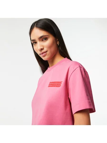 Lacoste футболка рожева