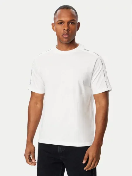 Calvin Klein Jeans majica za muškarce od pamuka bijela