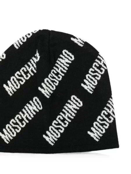 Căciulă Moschino cu imagine negru