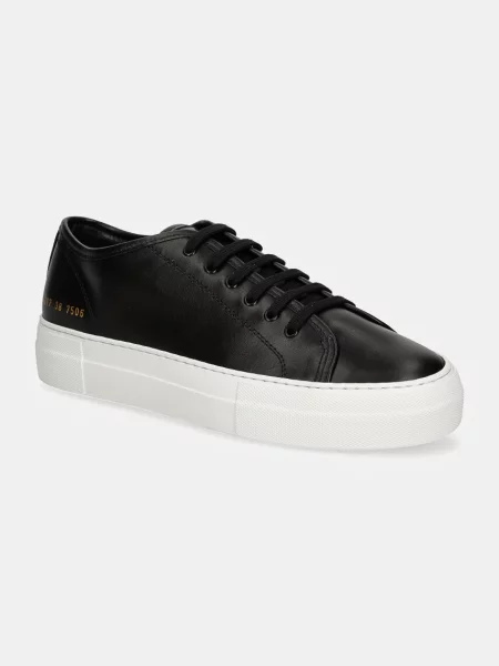 Кожени маратонки Common Projects Tournament Low Super in Leather черно