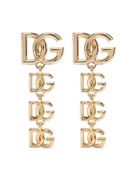 Kolczyki Dolce And Gabbana z logo żółte