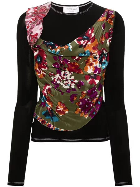 Koszulka Marine Serre drapowana czarna