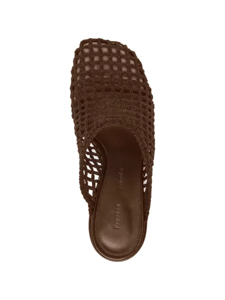 Papuci tip mules Proenza Schouler cu pană maro