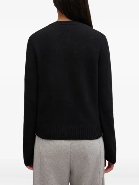 Cardigan Ganni cu broderie negru