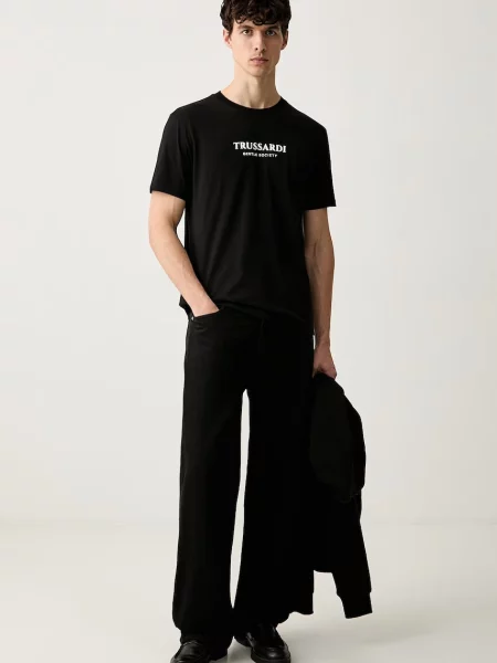 Trussardi tricou pentru bărbați din negru