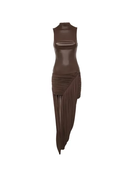 Rochie maxi 424 drapată maro
