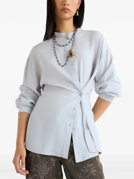 Długa koszula Momoni niebieska