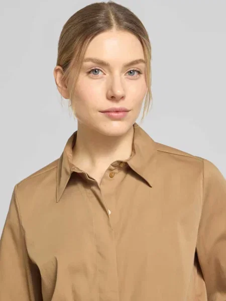 Bluzka o kroju boxy fit z krytą plisą guzikową Milano Italy