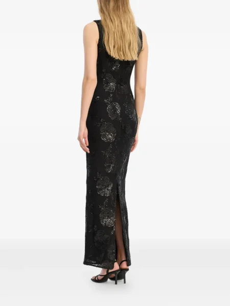 Rochie maxi Rotate Birger Christensen cu model floral de costum negru