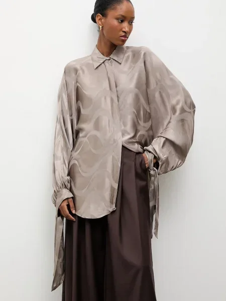 Answear.LAB camasa cu guler clasic relaxed gri