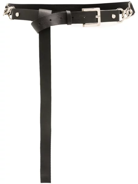 Torebka na łańcuszku Gloria Coelho skórzana czarna