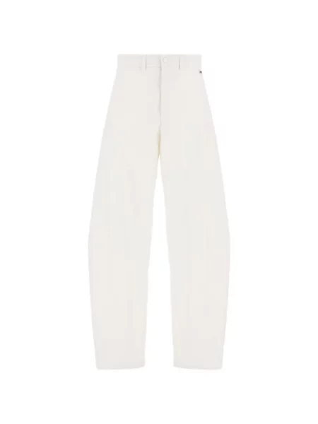 Pantaloni Herno din țesătură twill alb
