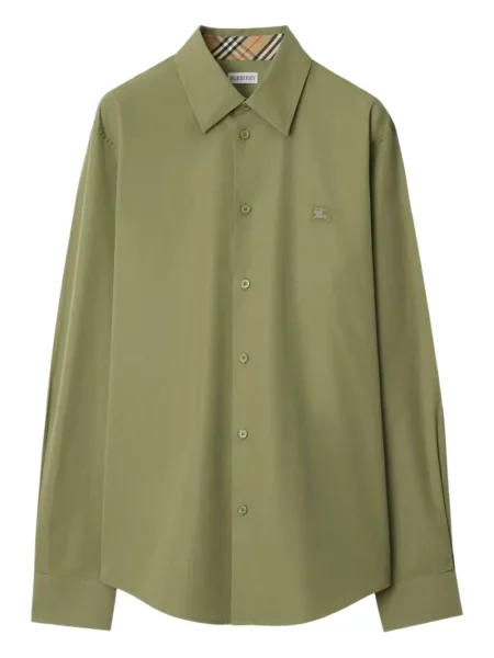 Cămașă Burberry din poplin verde