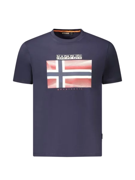 Tricou Napapijri cu imagine albastru