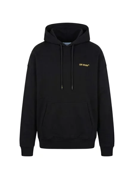 Hanorac cu glugă Off-white cu imagine alb