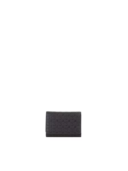 Lniany portfel Valentino Bags czarny