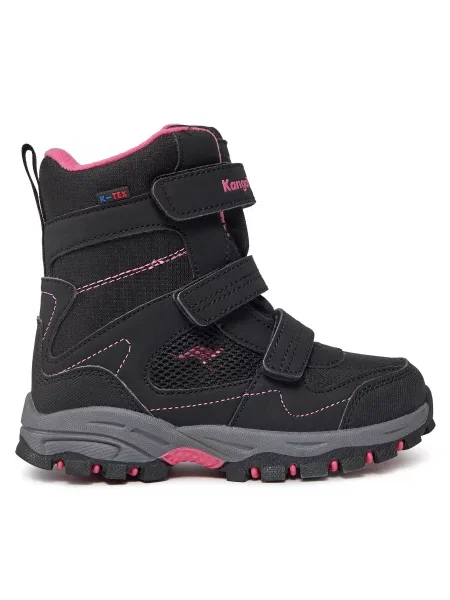 Черевики зимові дитячі KangaROOS K-Robi KTX jet black/daisy pink чорні