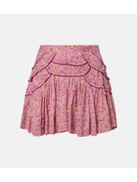 Fustă Marant Etoile cu imagine roz