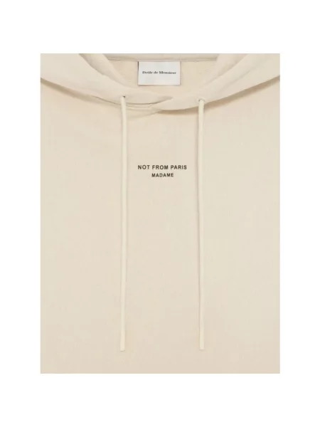Drôle de Monsieur bluza z kapturem Le Hoodie Slogan Classique beżowa