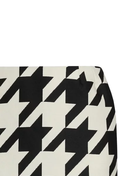 Φούστα Laquan Smith houndstooth μαύρο