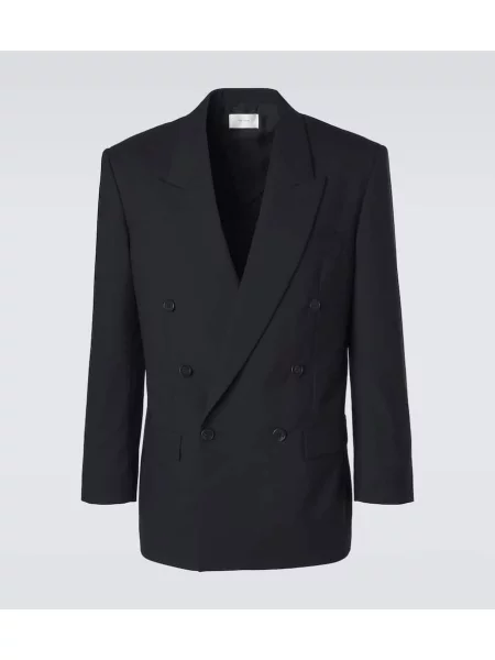 Gyapjú dupla soros zakó The Row fekete