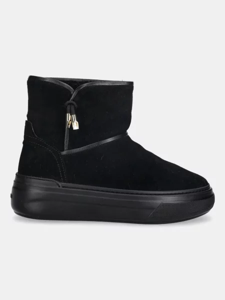 Замшевые дутики Furla черные