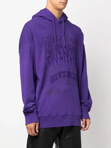 Hanorac cu glugă Givenchy cu broderie violet