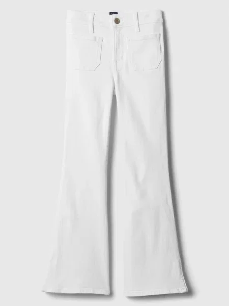 Jeansy dzwony Gap z wysoką talią szare