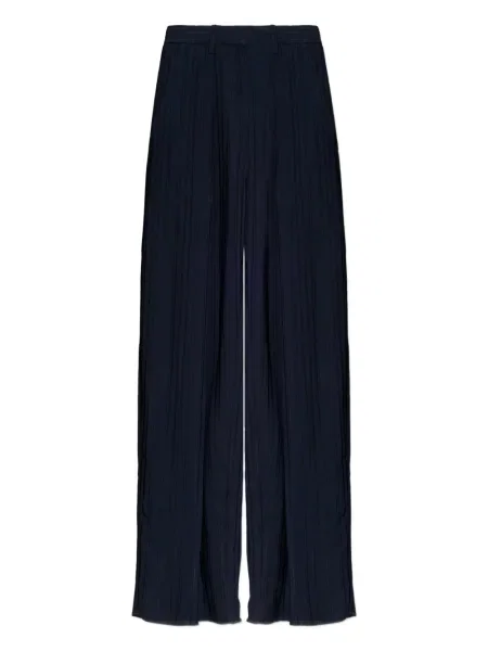 Pantaloni Victoria Beckham plisate albastru