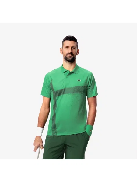 Lacoste Koszulka Polo Tennis X Novak Djokovic On Court zielony