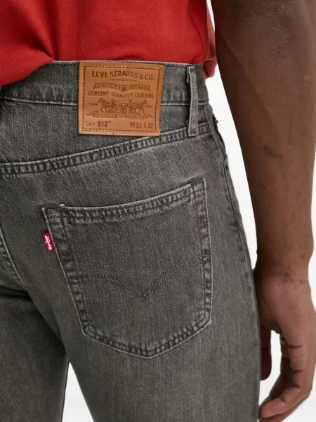 Proste jeansy Levi's 501 w paski ze stretchu dzwony niebieskie