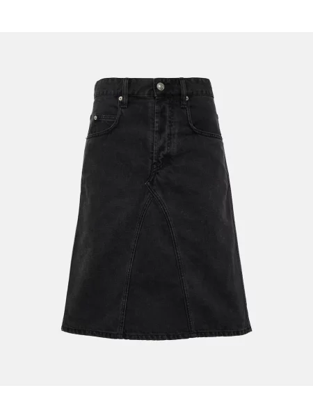 Spódnica jeansowa Marant Etoile do kolan czarna