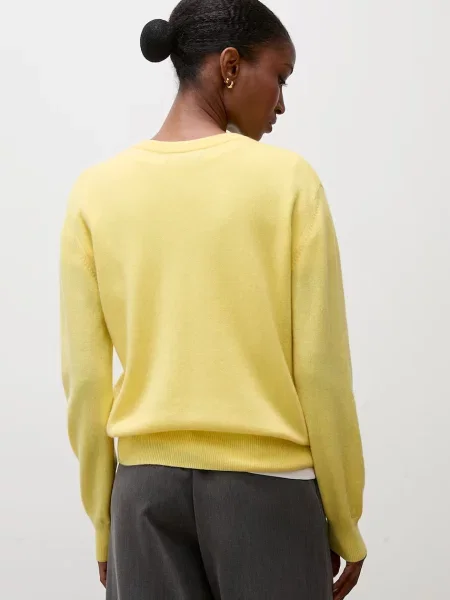 Answear.LAB sweter wełniany żółty