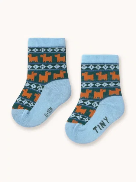Tinycottons ponožky detské TINY DOGS MEDIUM SOCKS modrá