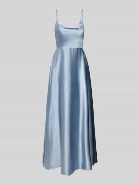 Suknia wieczorowa z cienkimi ramiączkami i głębokim dekoltem na plecach Laona