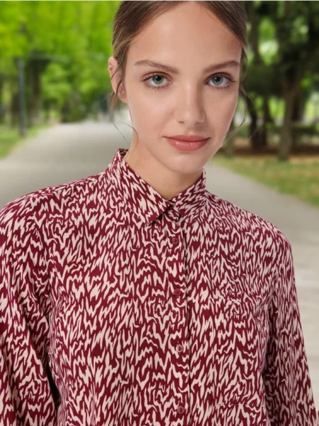 Сорочка з принтом пастельний рожевий