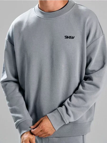 Sinsay Bluza crewneck z napisem SNSY PERFORMANCE szary