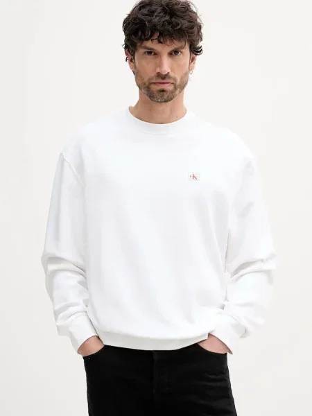 Calvin Klein Jeans bluza gładka biały
