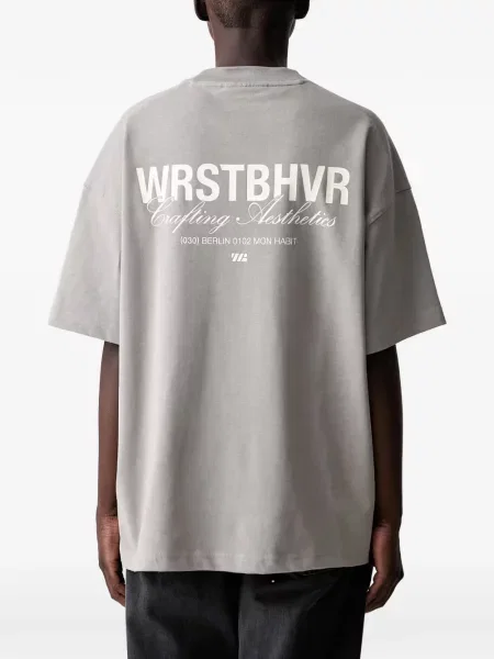 Tricou Wrstbhvr cu imagine gri