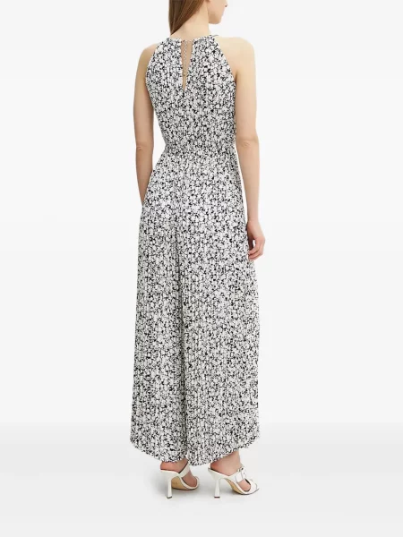 Kožené mini mini šaty Michael Michael Kors na ramínka bílé